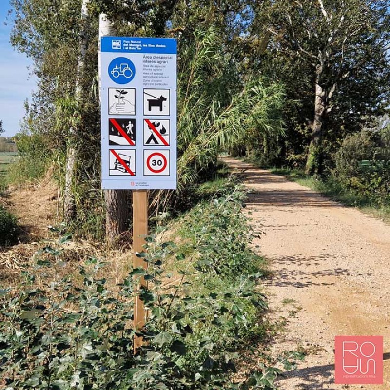 Cartellera informativa EIN de 450x900 mm per Espais Naturals Protegits EIN 